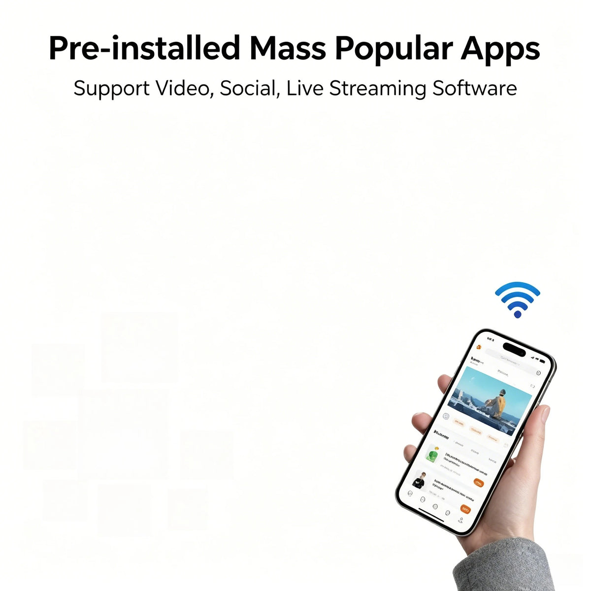 Portable Smart Touch Display with Android smart features, optional front camera, and cordless portable operation