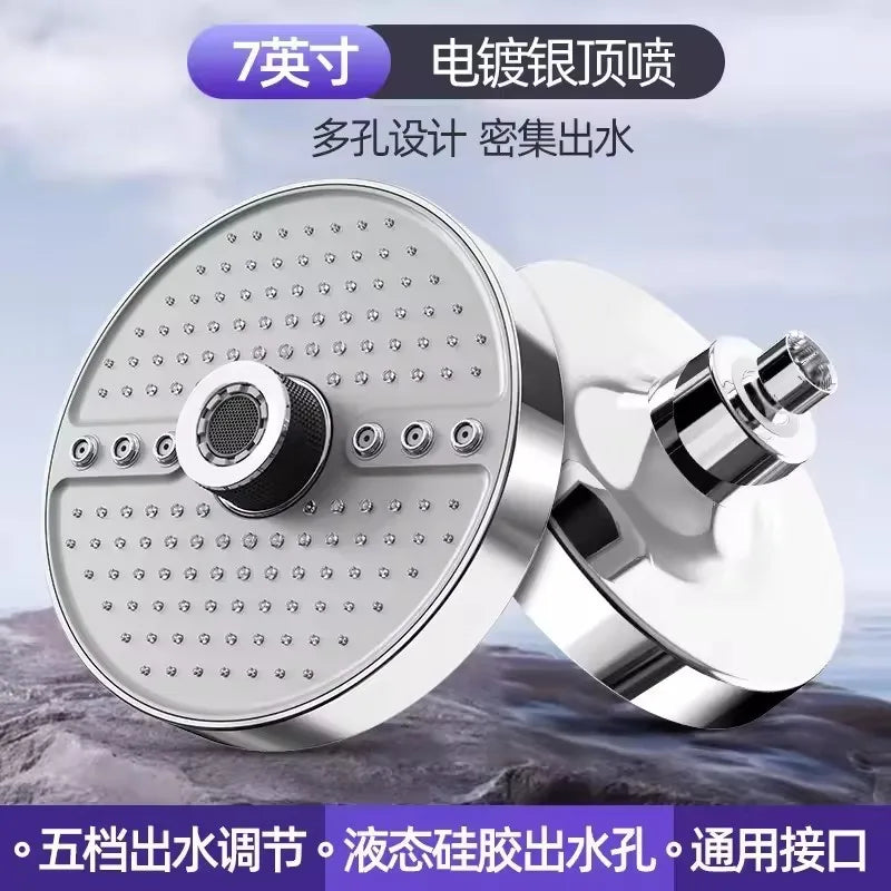 LuxFlow Rainfall Shower Head with sleek fixed ceiling-mounted installation for modern bathrooms