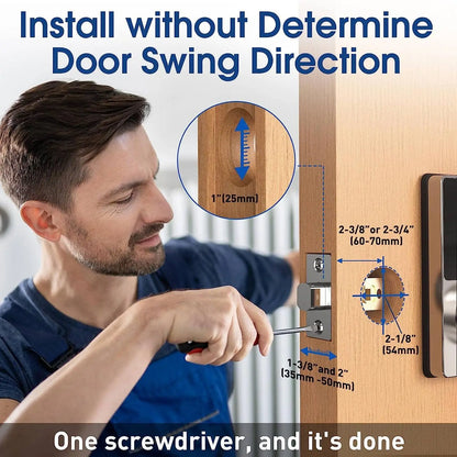 Smart Lock Pro with Keyless Entry shown with its modern electronic keypad and durable design