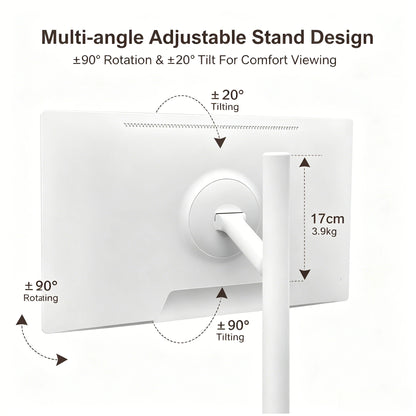 Portable Smart Touch Display with HDMI connectivity for laptops, tablets, gaming consoles, and other devices
