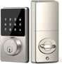 Smart Lock Pro with Keyless Entry featuring a sleek touchscreen keypad for secure keyless access