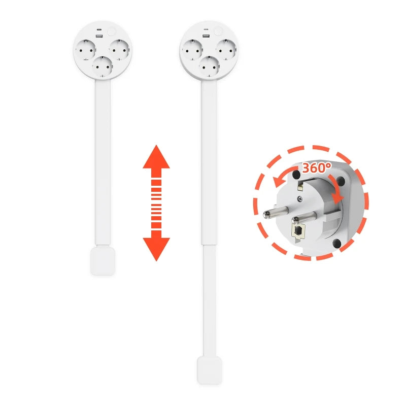Flexible Power Extender with Rotatable Outlets