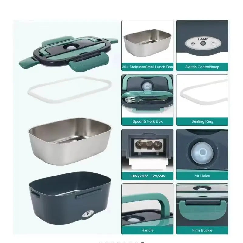 Elaris HeatBox™ electric lunch box with compact portable design