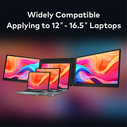 Portable Dual Screen Extender with adjustable swivel design for flexible viewing angles