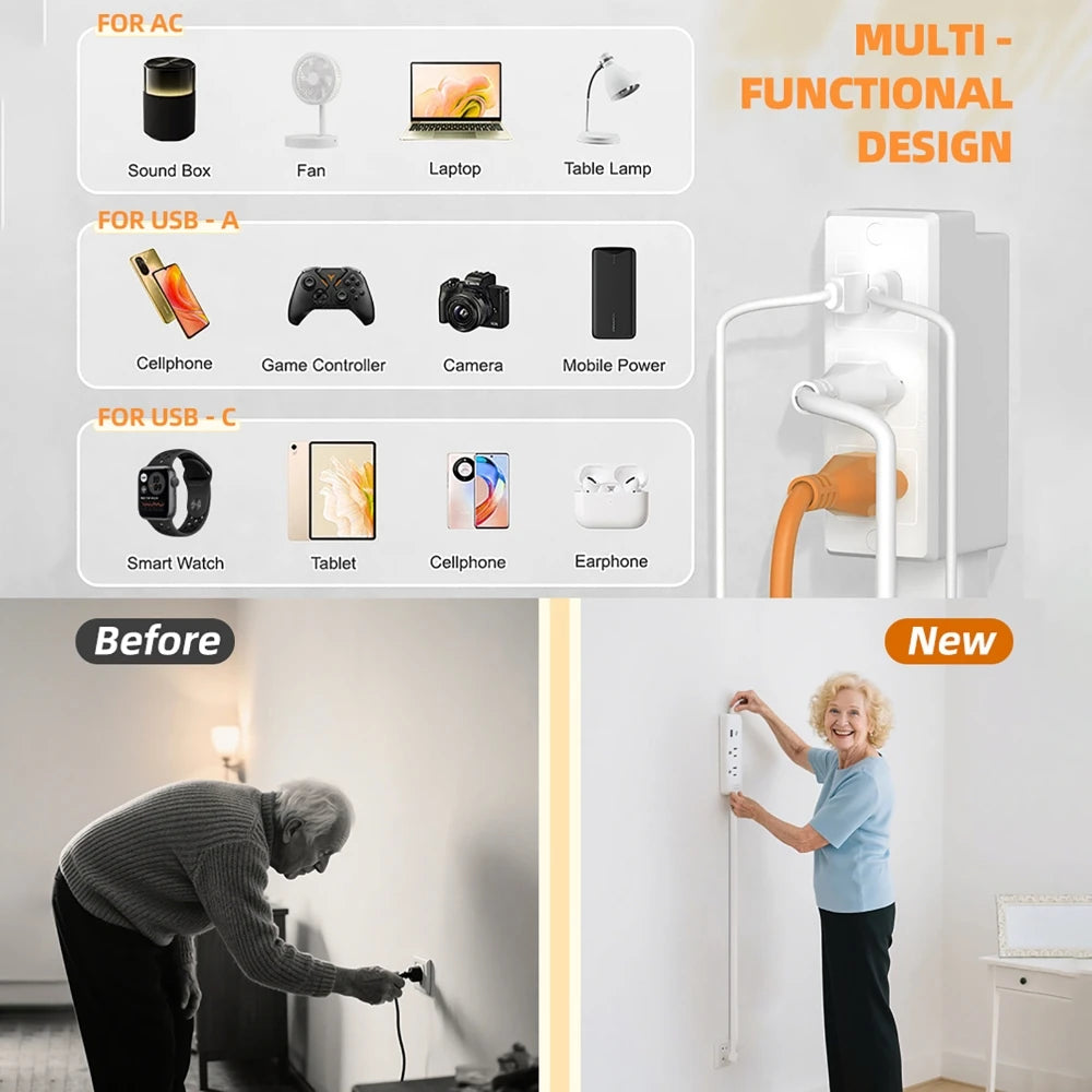 VersaPower 360° Extendable Power Socket