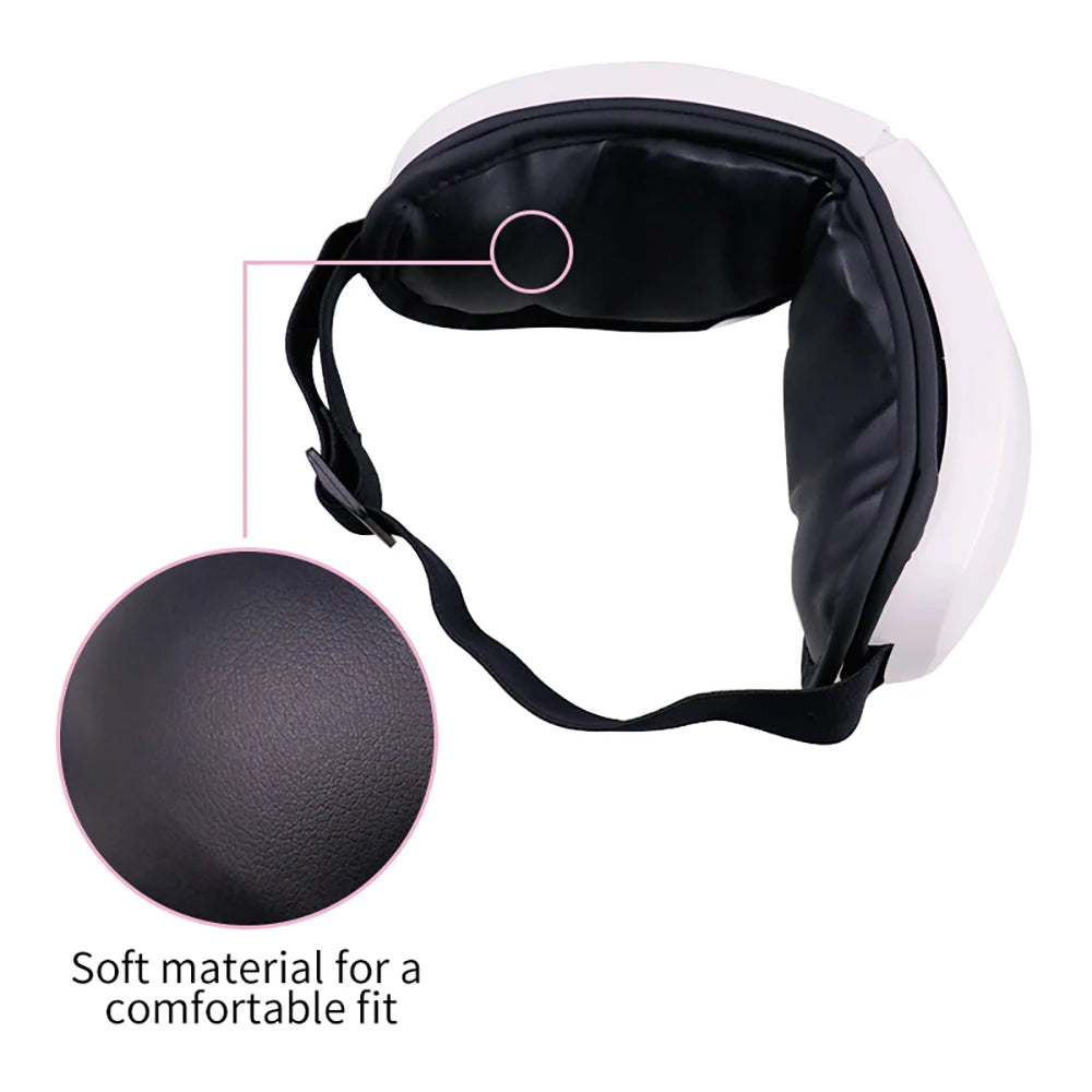 Elaris EyeEase™ eye massager featuring customizable relaxation, soothing, vitality, and sleep modes