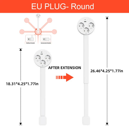 Flexible Power Extender with Rotatable Outlets