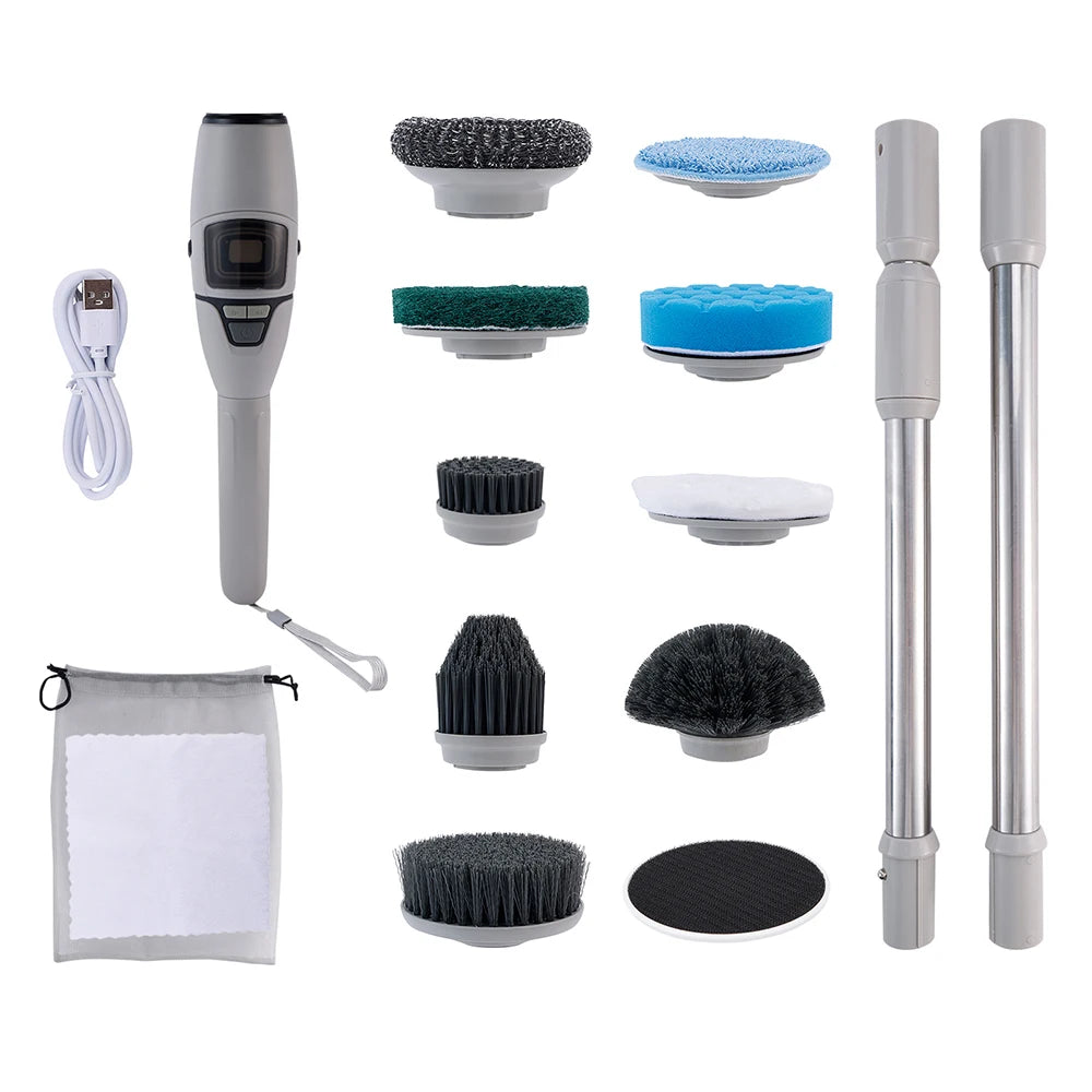PowerClean 10-in-1 Electric Spin Scrubber for fast, comfortable, and thorough household cleaning