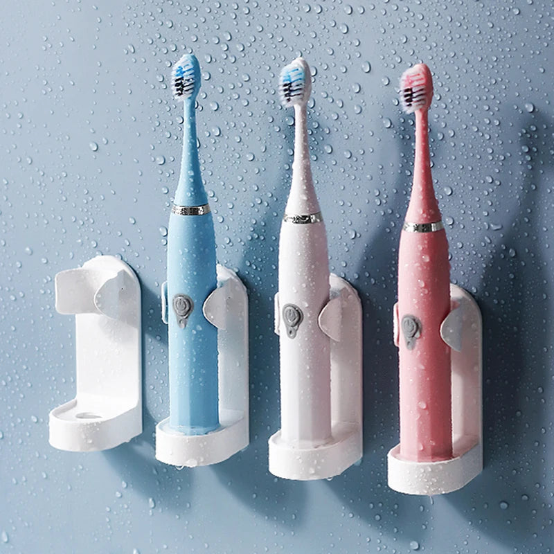 Elegant Wall-Mounted Electric Toothbrush Organizer in a compact, space-saving bathroom design