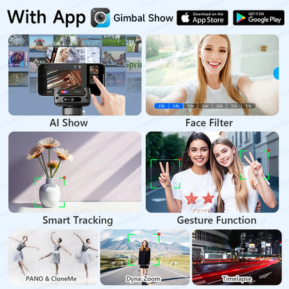 Premium 360° Face Tracking Gimbal for Mobile & Camera