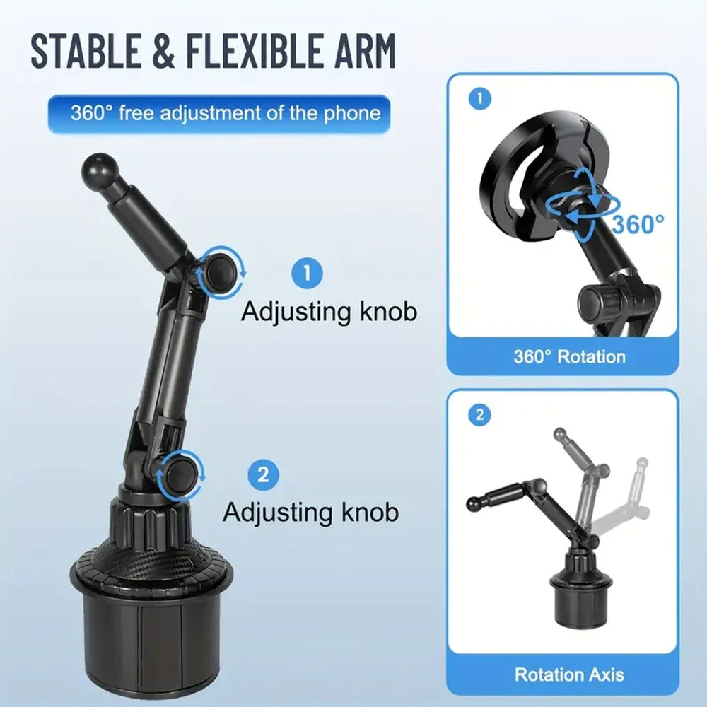 Magnetic Water Cup Holder Phone Mount