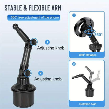 Magnetic Water Cup Holder Phone Mount