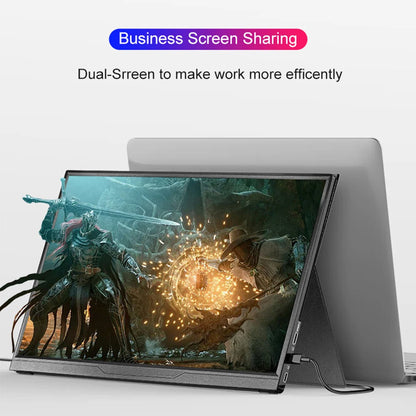 Ultimate Portable Touch Screen Display connected to a laptop as a convenient second screen