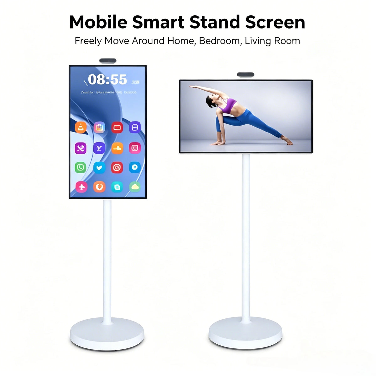 Portable Smart Touch Display shown in landscape mode for presentations, streaming, and everyday productivity