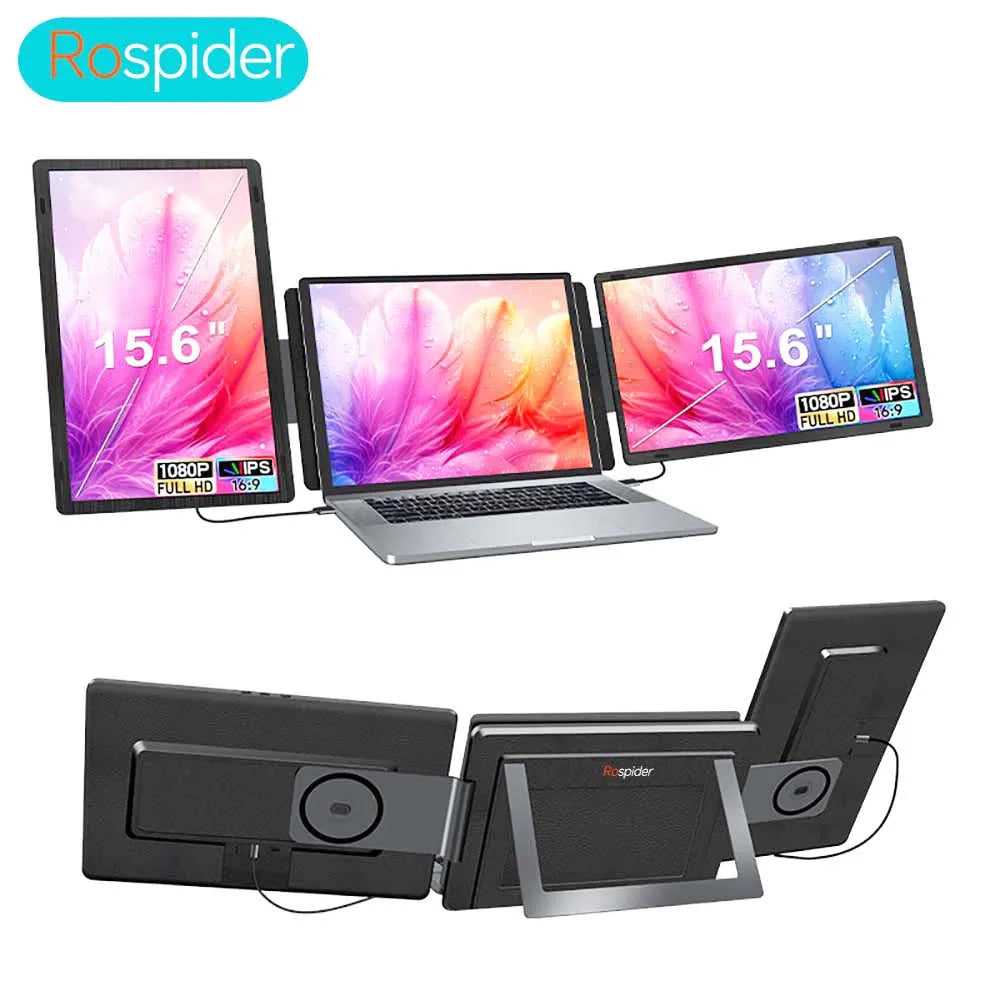 Portable Dual Screen Extender with slim lightweight design for travel, offices, and remote work