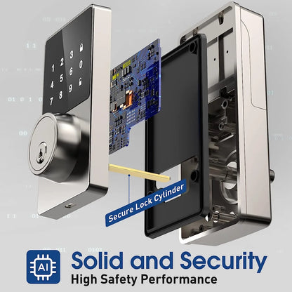 Smart Lock Pro with Keyless Entry with reversible handle for flexible door installation