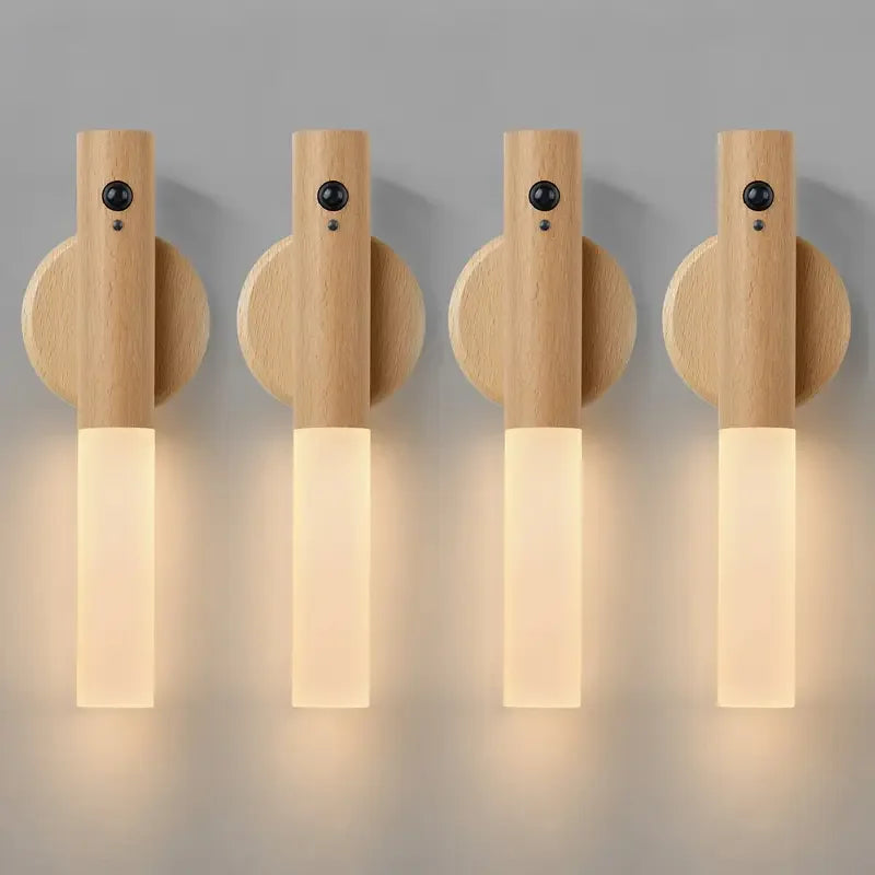 Elaris GlowSense™ automatic LED night light illuminating a bedroom at night